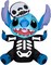 3' Gemmy Airblown Inflatable Halloween Disney's Stitch in Skeleton Costume Yard Decoration 552722